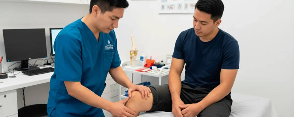Especialista realizando cirugía traumatológica menor en Santa María Fisiomedic para reducir lesiones de tejidos blandos y acelerar la recuperación.