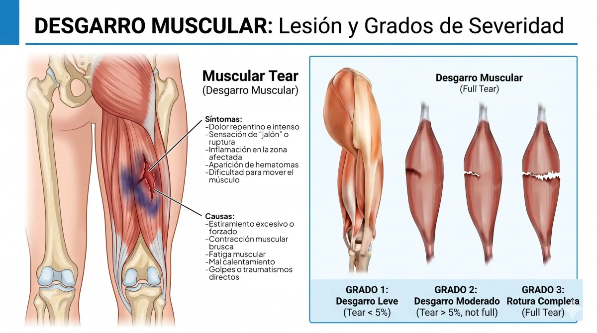 Tratamiento de desgarro muscular en SJL con fisioterapia en Santa María Fisiomedic