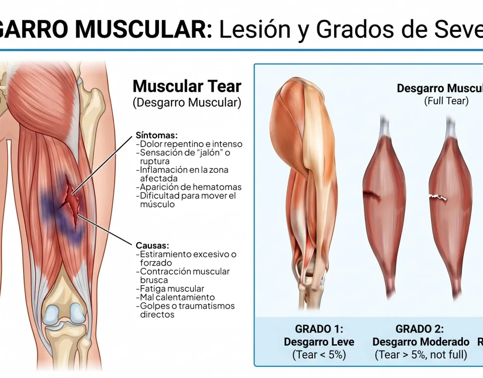 Tratamiento de desgarro muscular en SJL con fisioterapia en Santa María Fisiomedic