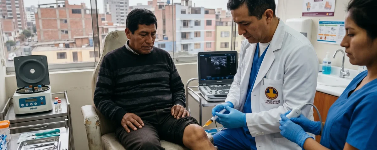 Comparación visual de PRP y cortisona infiltración en rodilla - opciones de tratamiento regenerativo en San Juan de Lurigancho