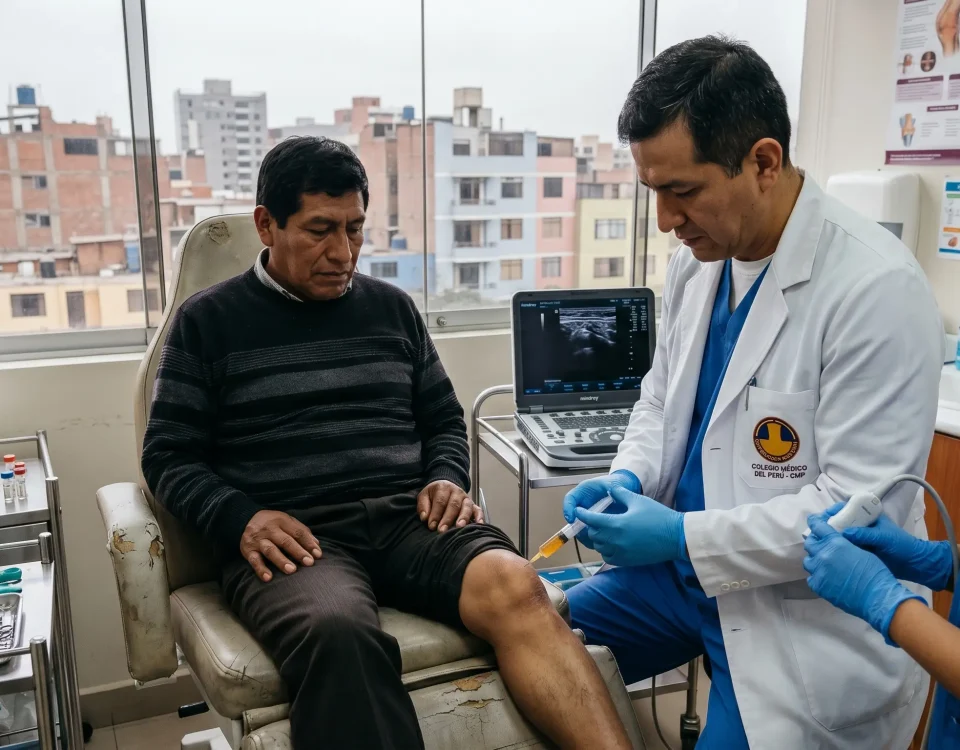 Comparación visual de PRP y cortisona infiltración en rodilla - opciones de tratamiento regenerativo en San Juan de Lurigancho