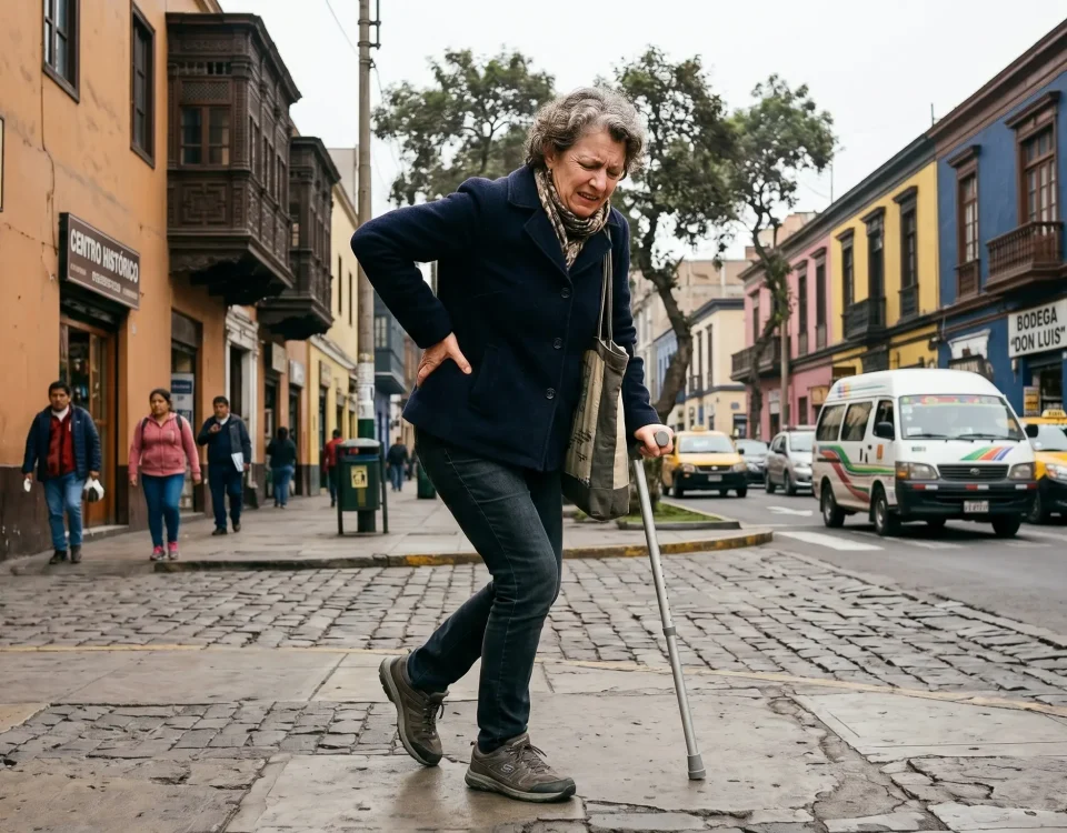 dolor al caminar en SJL persona con molestia en pierna o pie al dar pasos