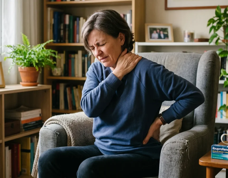 dolor de cuello y espalda en SJL persona con tensión cervical y dorsal por mala postura