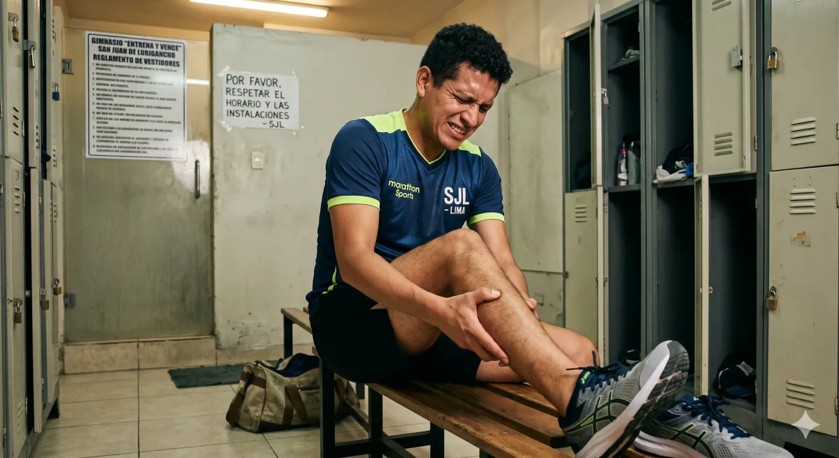 dolor después de entrenar en SJL persona con molestia muscular tras ejercicio