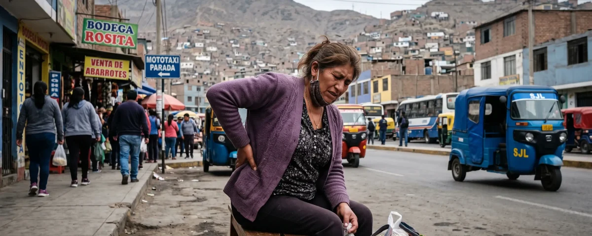 dolor lumbar crónico en SJL persona con molestia persistente en la espalda baja