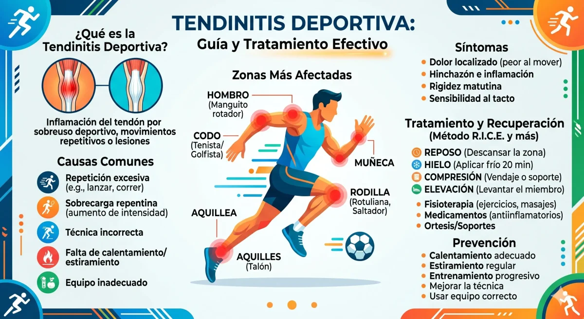 Tratamiento de tendinitis deportiva en SJL con fisioterapia en Santa María Fisiomedic