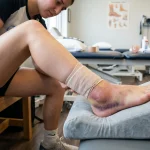 Tratamiento de esguince de tobillo en SJL con fisioterapia en Santa María Fisiomedic