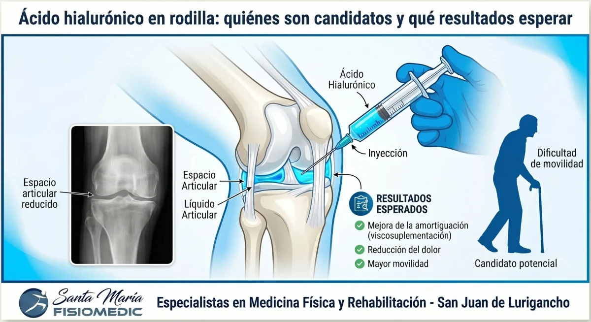 Ácido hialurónico en rodilla: quiénes son candidatos y qué resultados esperar