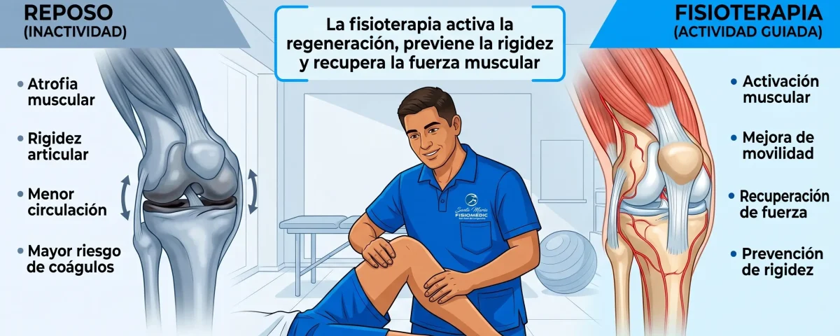 Después de operar la rodilla: qué hace la terapia física que el reposo no hace