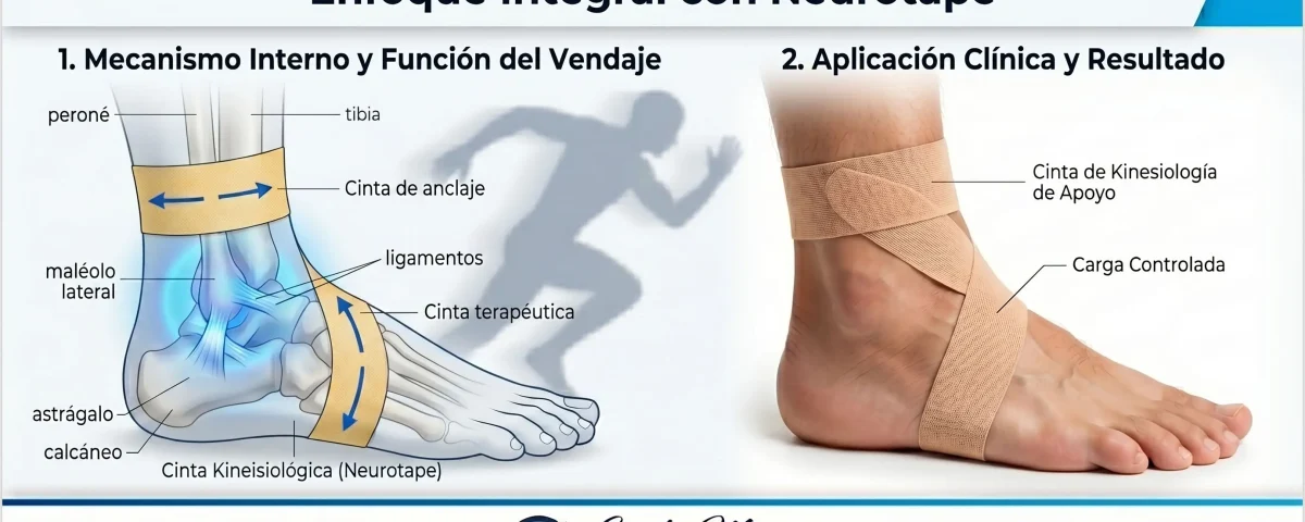Neurotape para esguince de tobillo: cómo el vendaje funcional apoya la recuperación