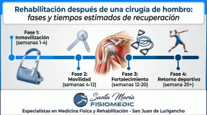Rehabilitación después de una cirugía de hombro