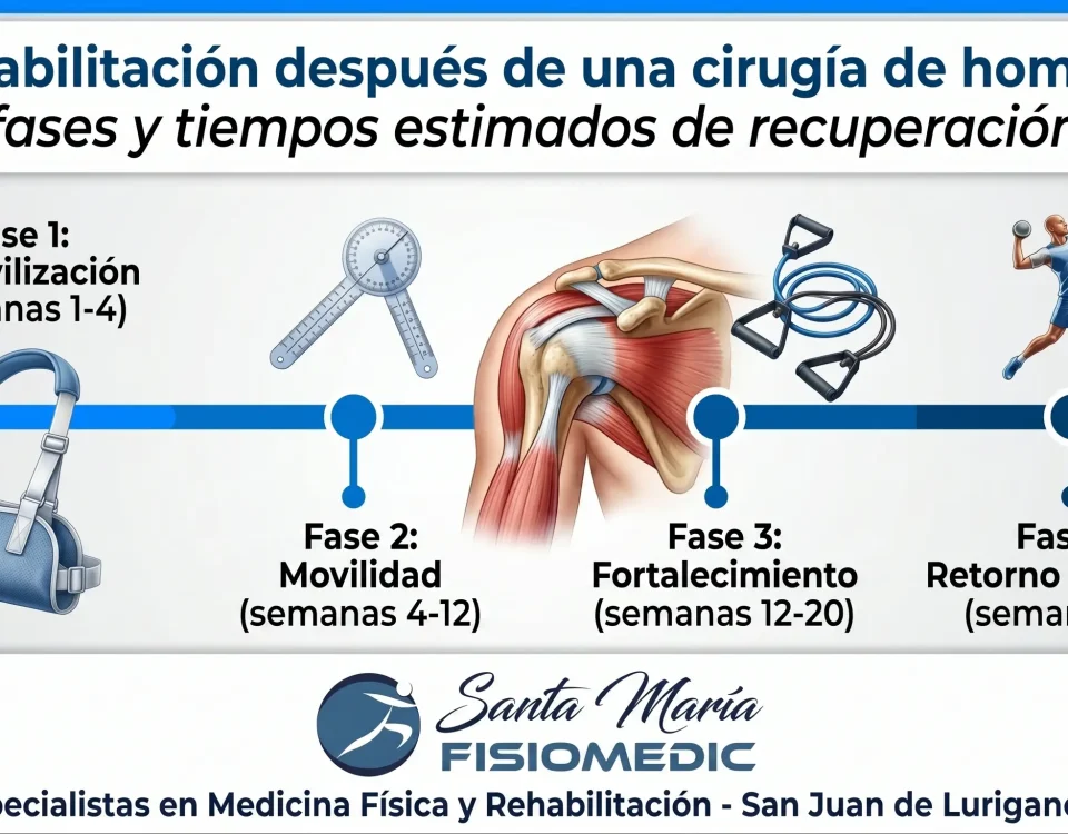 Rehabilitación después de una cirugía de hombro