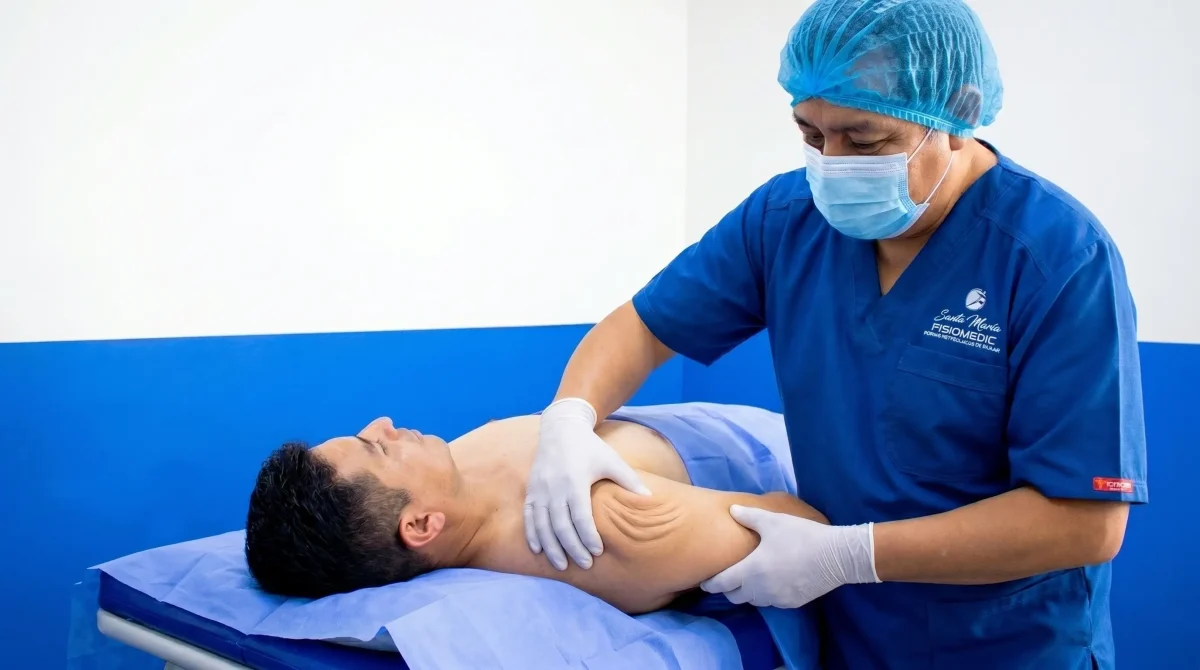 Evaluación y tratamiento de tendinitis del manguito rotador en hombro en clínica de medicina física en San Juan de Lurigancho