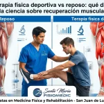 terapia física deportiva vs reposo
