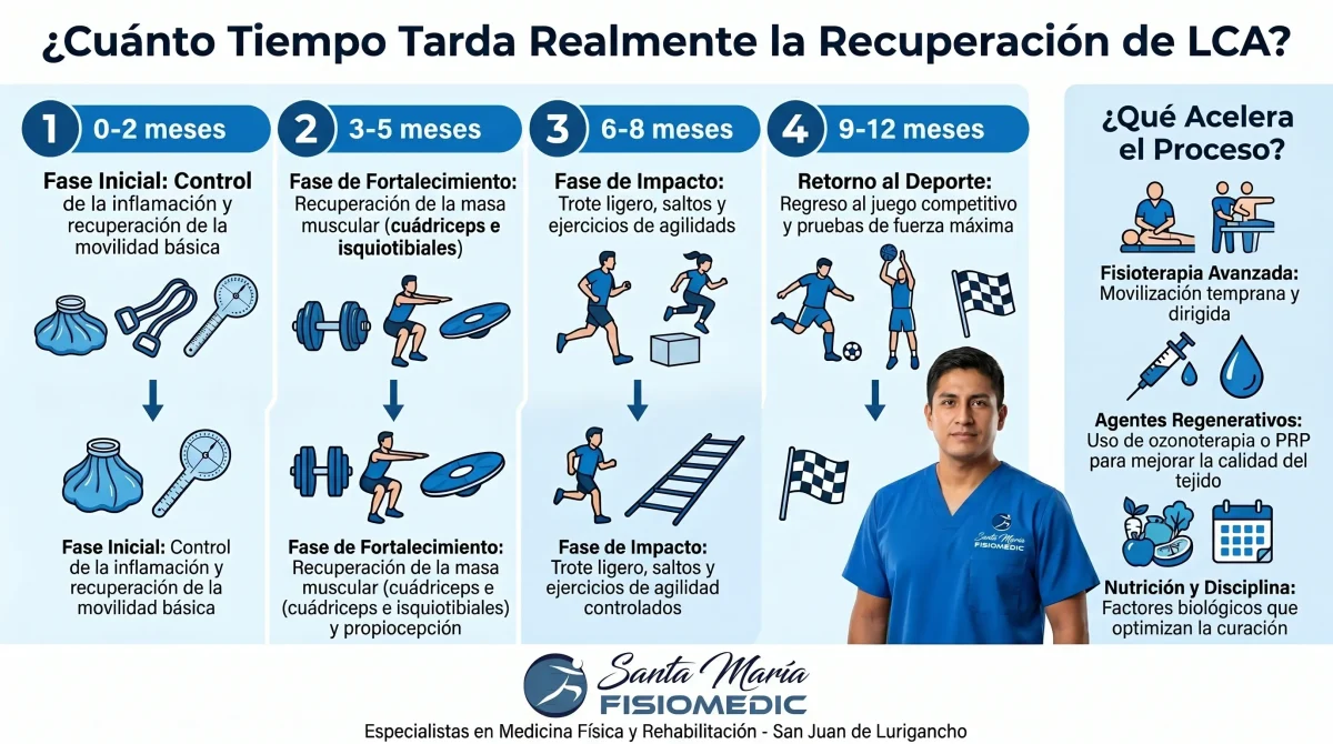 Cuánto tarda realmente la recuperación de LCA y qué acelera el proceso