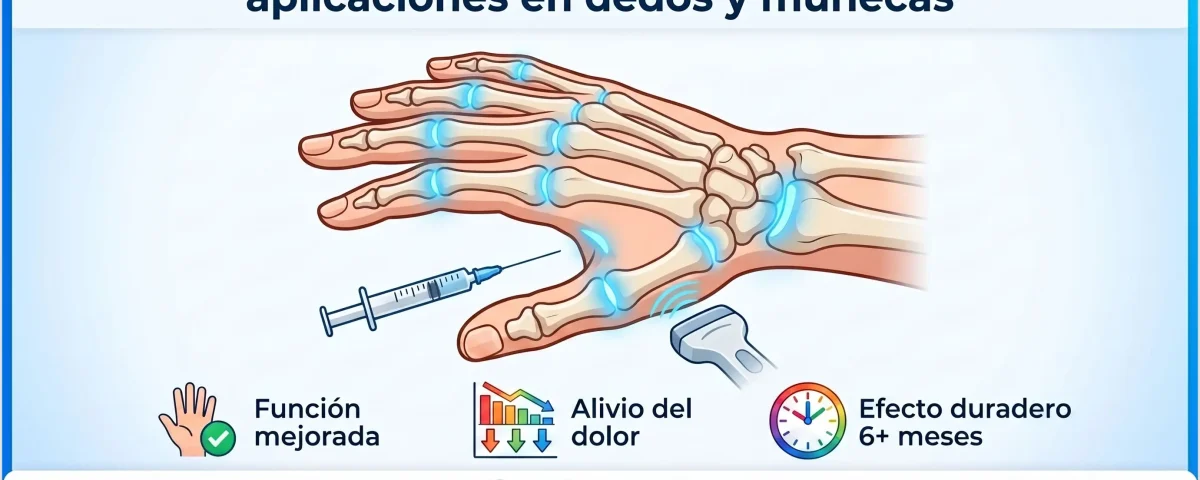 Ácido hialurónico en articulaciones pequeñas: aplicaciones en dedos y muñecas
