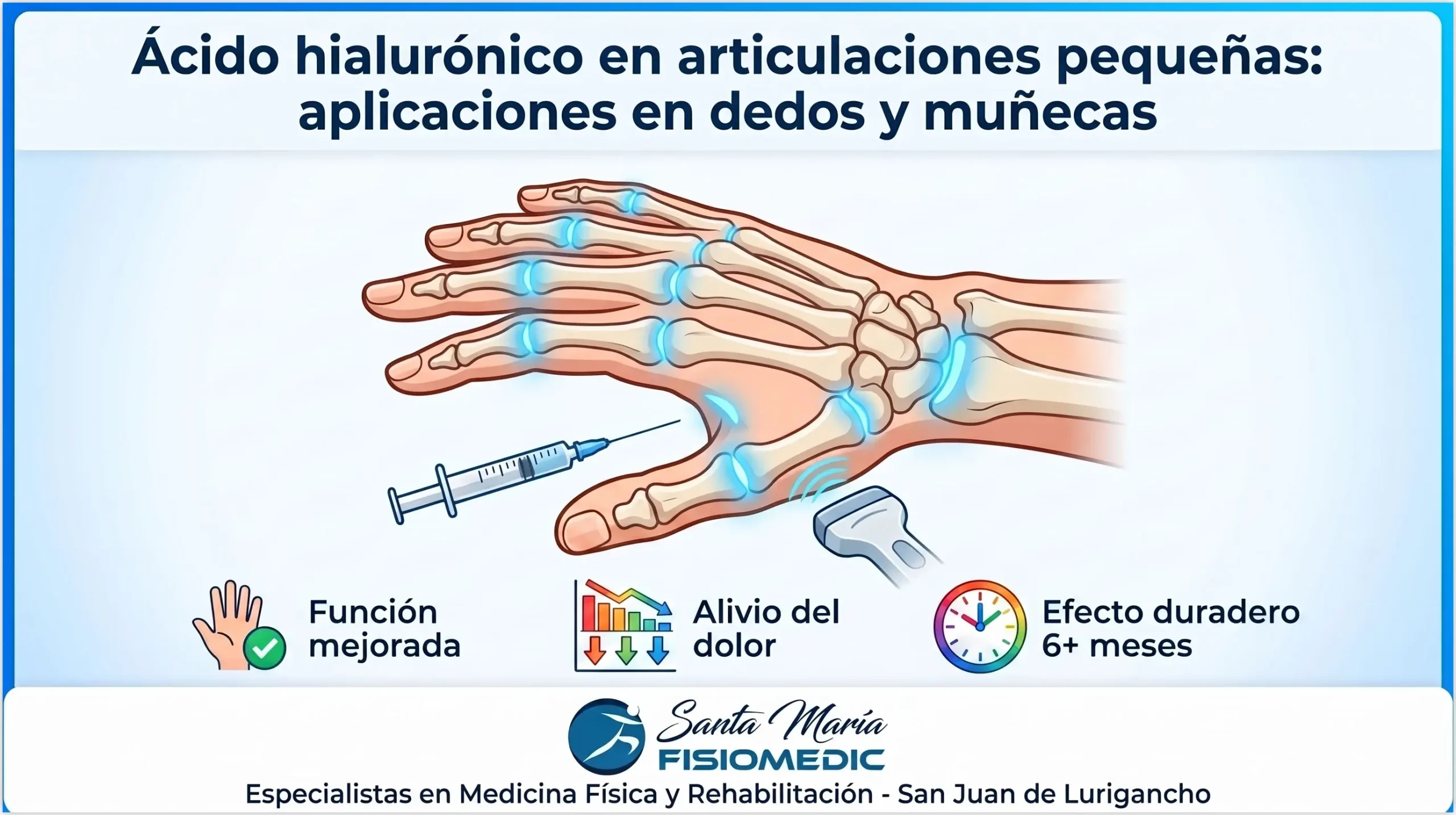Ácido hialurónico en articulaciones pequeñas: aplicaciones en dedos y muñecas
