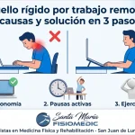 Cuello rígido por trabajo remoto: causas y solución en 3 pasos