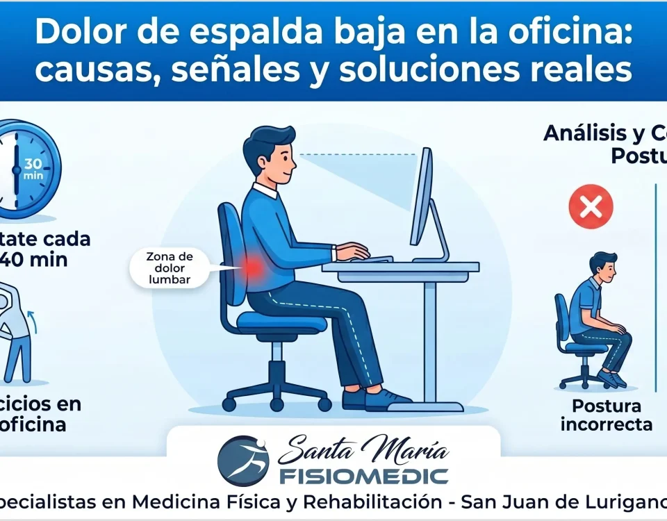 Dolor de espalda baja en la oficina: causas, señales y soluciones reales