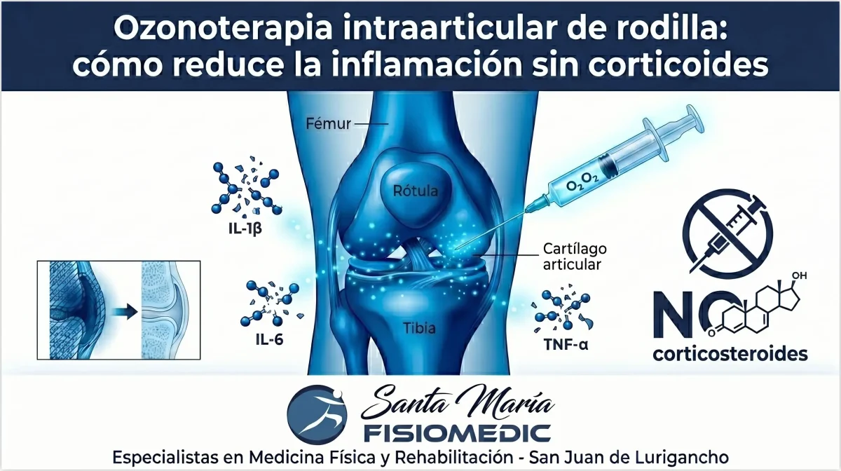 Ozonoterapia intraarticular de rodilla: cómo reduce la inflamación sin corticoides