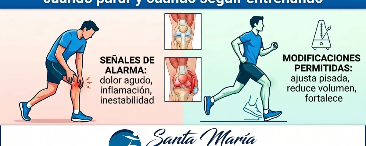Running con dolor de rodilla: cuándo parar y cuándo seguir entrenando