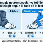 Vendaje neuromuscular vs tobillera: cuál elegir según la fase de la lesión