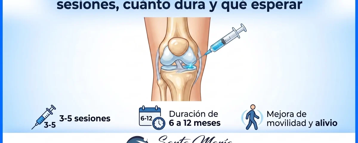 Ácido hialurónico en rodilla: cuántas sesiones, cuánto dura y qué esperar