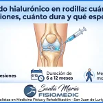 Ácido hialurónico en rodilla: cuántas sesiones, cuánto dura y qué esperar