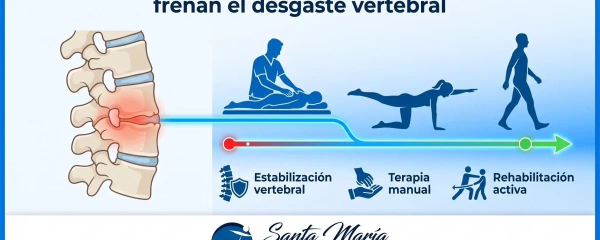 Artrosis lumbar: cómo la fisioterapia y rehabilitación frenan el desgaste vertebral