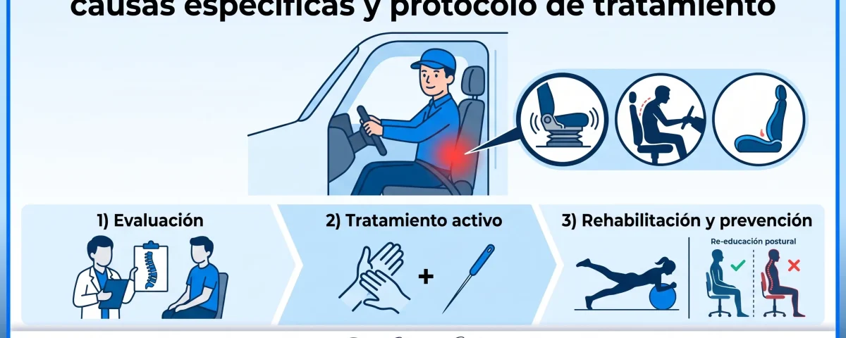 Dolor lumbar en conductores profesionales: causas específicas y protocolo de tratamiento