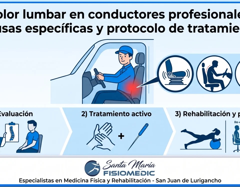 Dolor lumbar en conductores profesionales: causas específicas y protocolo de tratamiento