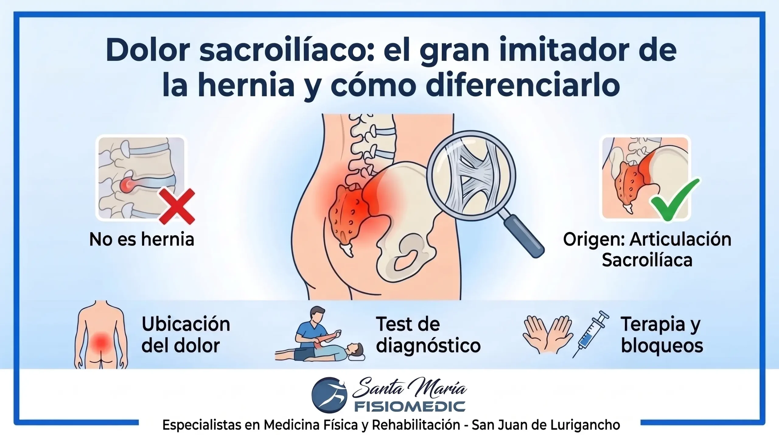 Dolor sacroilíaco: el gran imitador de la hernia y cómo diferenciarlo