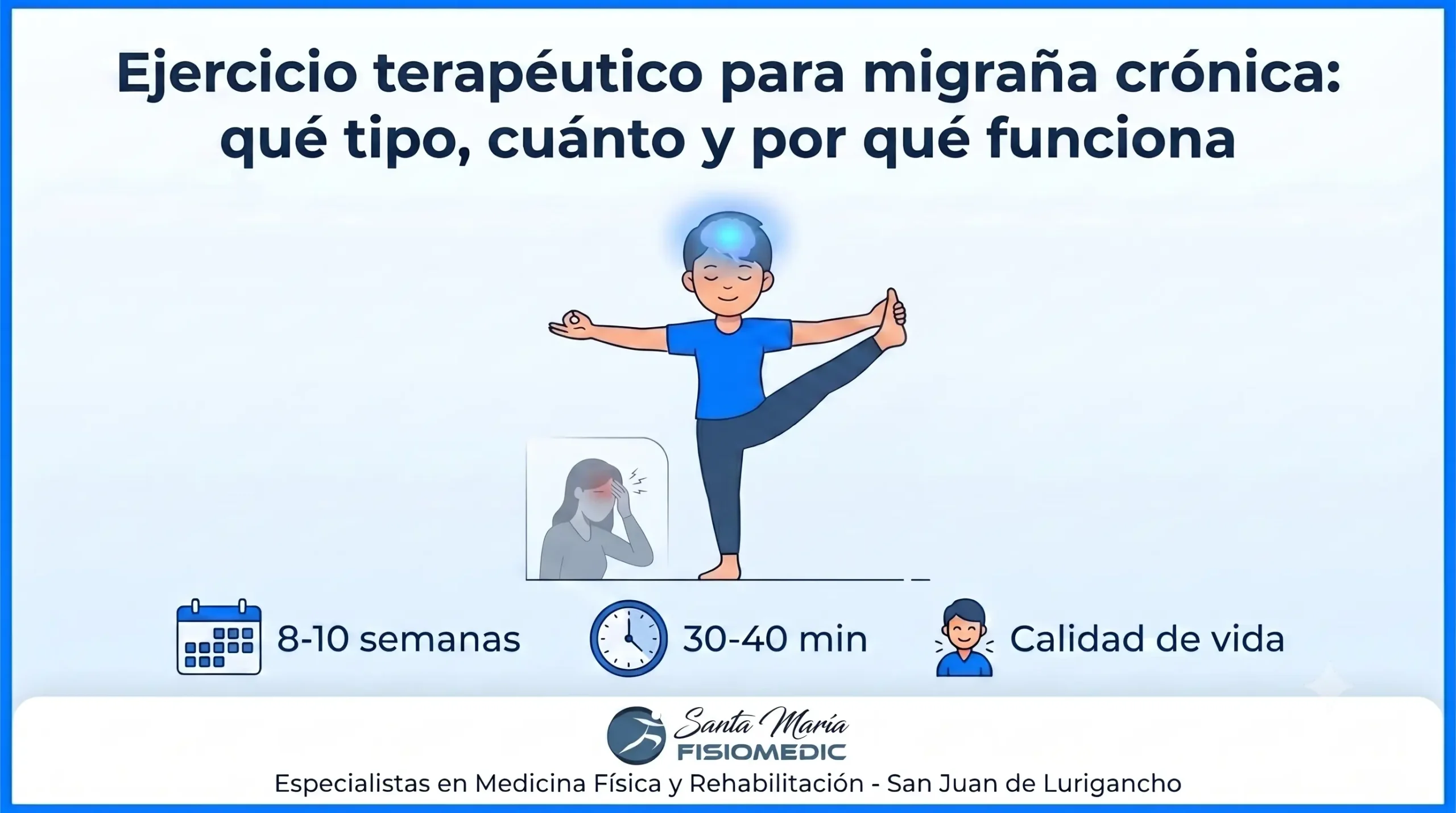 Ejercicio terapéutico para migraña crónica: qué tipo, cuánto y por qué funciona
