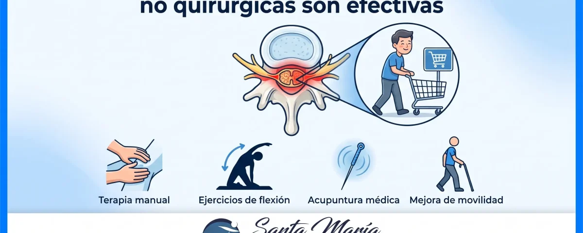 Estenosis de canal lumbar: qué opciones no quirúrgicas son efectivas