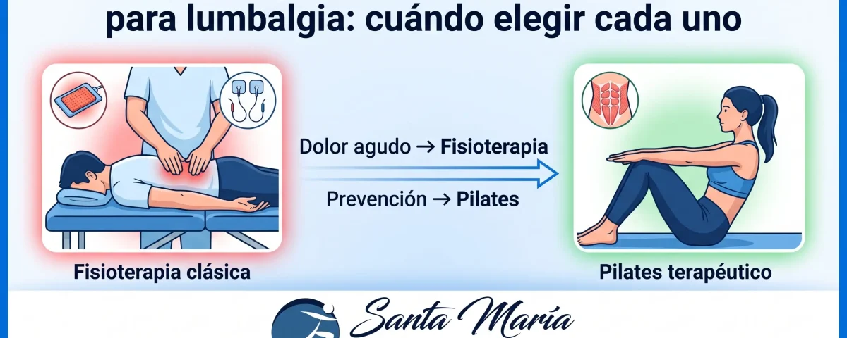 Pilates terapéutico vs fisioterapia clásica para lumbalgia: cuándo elegir cada uno