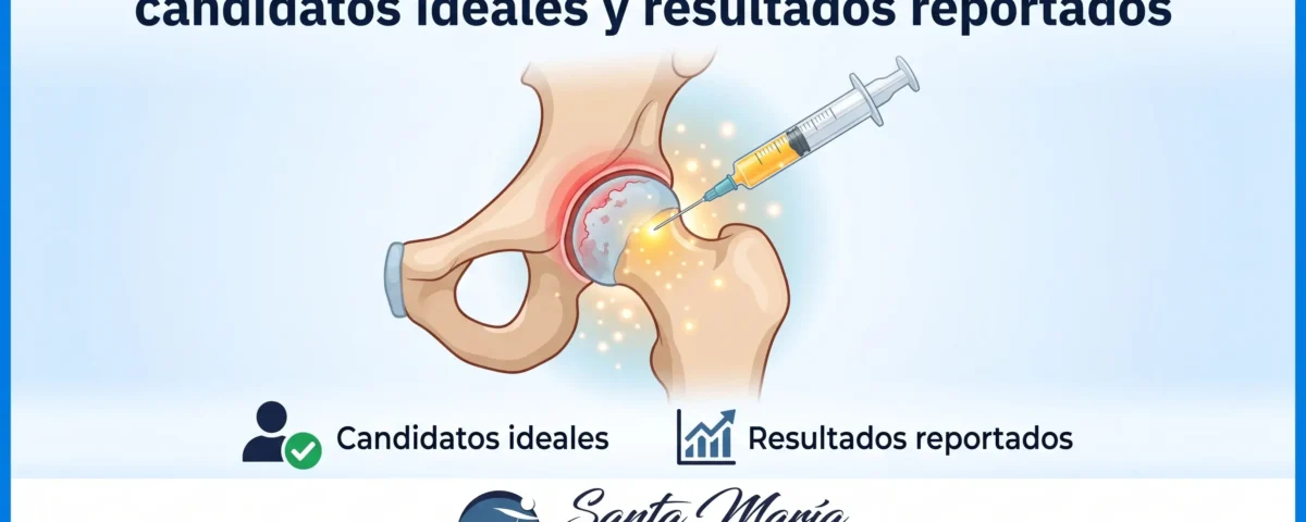 PRP para artrosis de cadera: candidatos ideales y resultados reportados