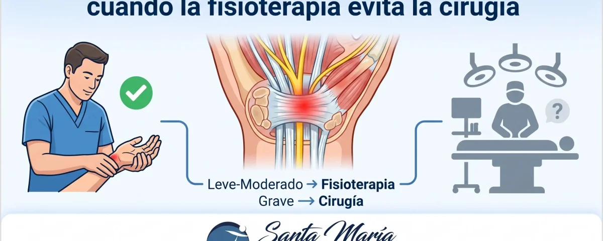 Síndrome del túnel carpiano: cuándo la fisioterapia evita la cirugía