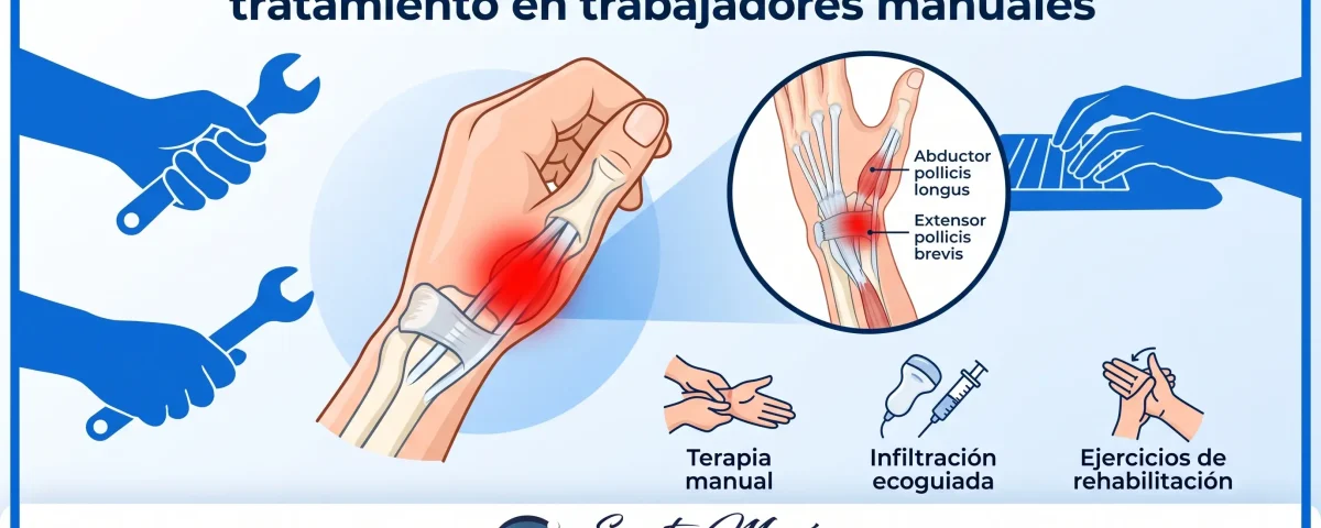 Tenosinovitis de De Quervain: diagnóstico y tratamiento en trabajadores manuales