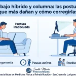 Trabajo híbrido y columna: las posturas que más dañan y cómo corregirlas