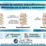 Artrosis de columna (espondiloartrosis): diferencias con la hernia y tratamiento