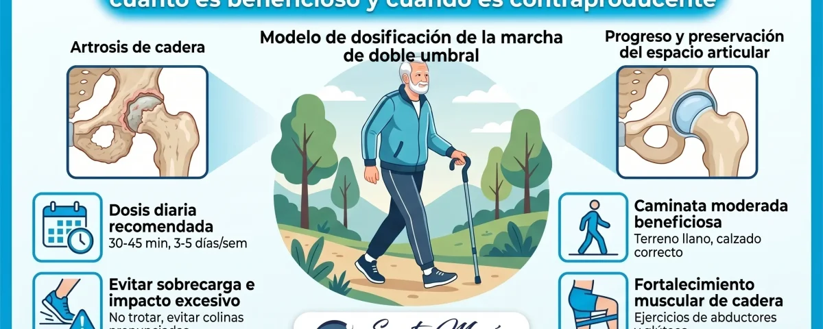 Caminata y artrosis de cadera: cuánto es beneficioso y cuándo es contraproducente