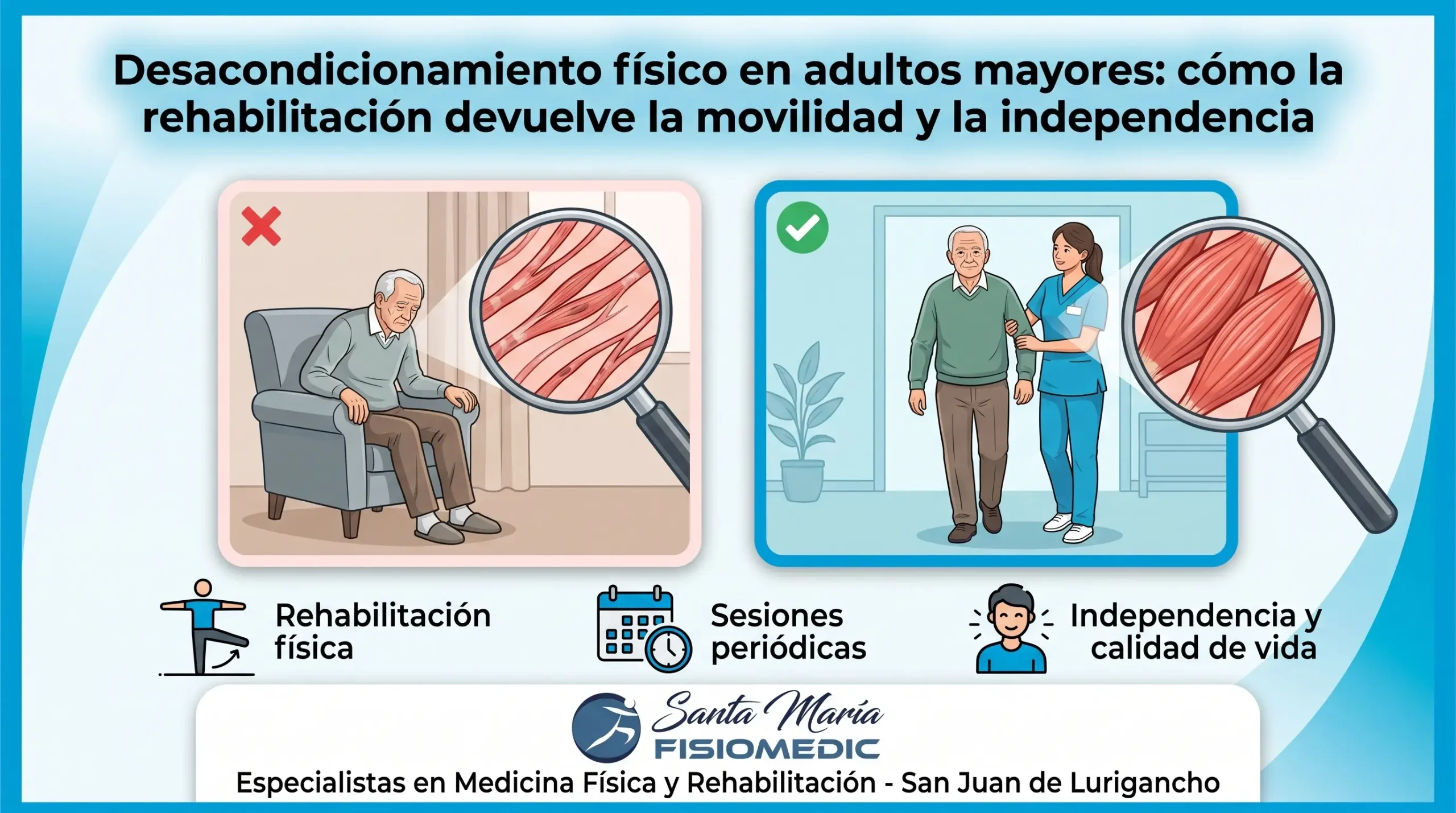 Desacondicionamiento físico en adultos mayores: cómo la rehabilitación devuelve la movilidad y la independencia