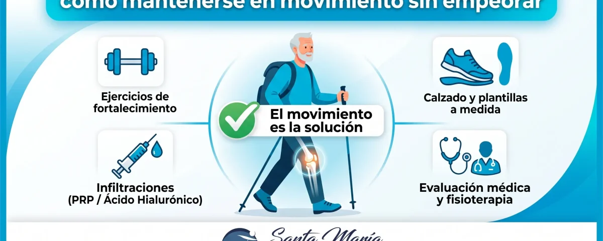 Gonalgia en el adulto mayor activo: cómo mantenerse en movimiento sin empeorar