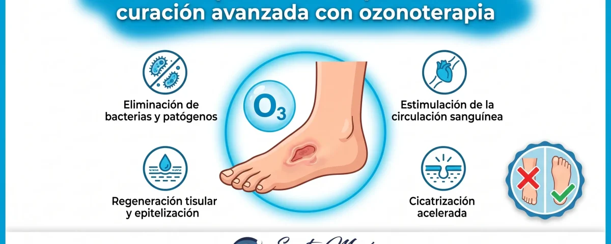 Heridas de pie diabético que no cierran: curación avanzada con ozonoterapia