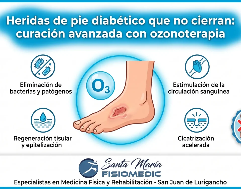 Heridas de pie diabético que no cierran: curación avanzada con ozonoterapia