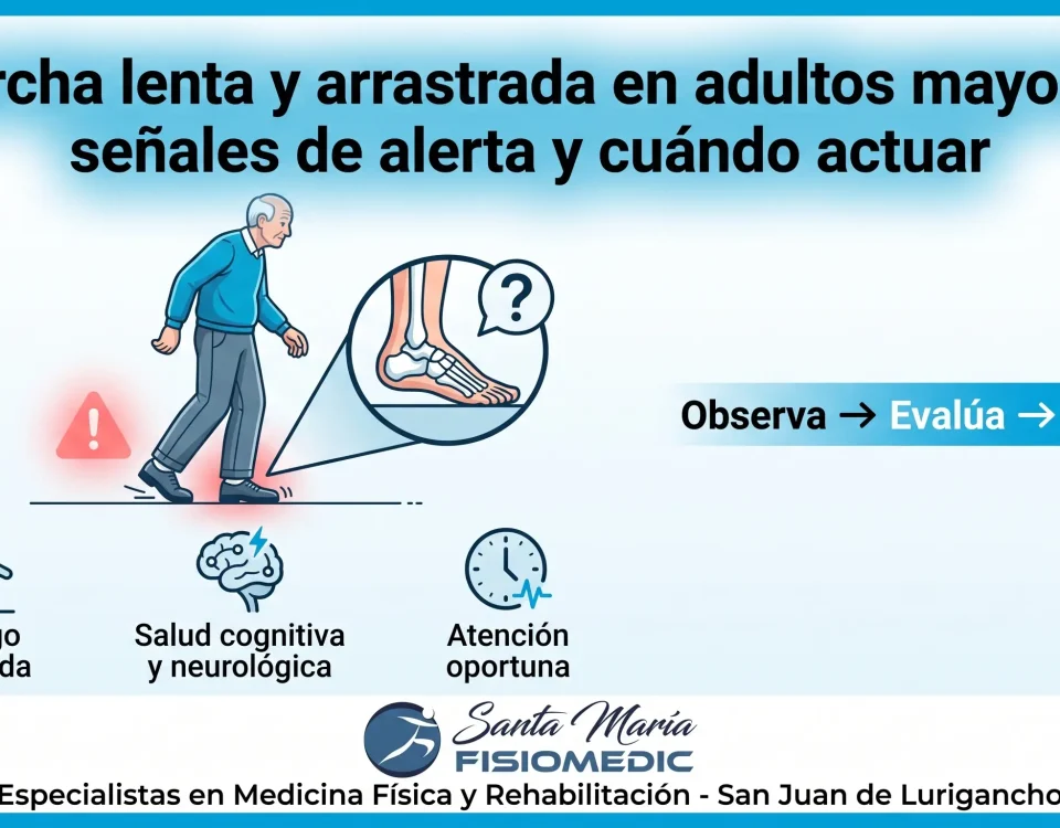 Marcha lenta y arrastrada en adultos mayores: señales de alerta y cuándo actuar