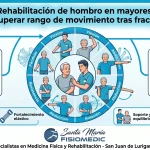 Rehabilitación de hombro en mayores: recuperar rango de movimiento tras fractura