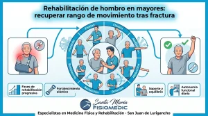 Rehabilitación de hombro en mayores: recuperar rango de movimiento tras fractura