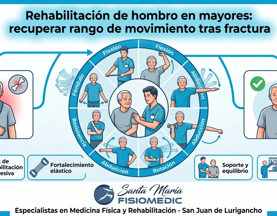 Rehabilitación de hombro en mayores: recuperar rango de movimiento tras fractura