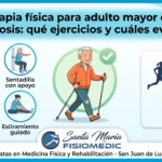 Terapia física para adulto mayor con artrosis: qué ejercicios y cuáles evitar